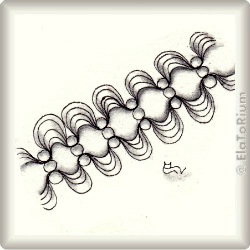 Muster Pearlswing von Karin Frank, ein Muster geeignet für Zentangle® and Zentangle® inspired art, präsentiert in der Musterquelle