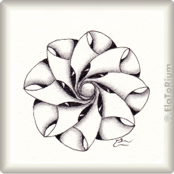 Muster Phibel von Annett Rümpler CZT, ein Muster geeignet für Zentangle® and Zentangle® inspired art, präsentiert in der Musterquelle
