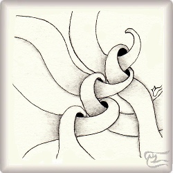 Muster Punzel Variation von Yasmina Leiva CZT, ein Muster geeignet für Zentangle® and Zentangle® inspired art, präsentiert in der Musterquelle