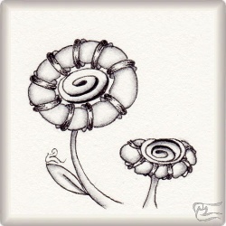 Muster Purri von Carla Bertola CZT, ein Muster geeignet für Zentangle® and Zentangle® inspired art, präsentiert in der Musterquelle