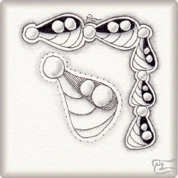 Muster Rocio von Emilia Puche Togores CZT, ein Muster geeignet für Zentangle® and Zentangle® inspired art, präsentiert in der Musterquelle