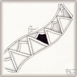Muster Round tips von Margarete Gilge, ein Muster geeignet für Zentangle® and Zentangle® inspired art, präsentiert in der Musterquelle