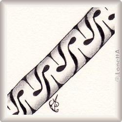 Muster Sash von Annett Rümpler CZT, ein Muster geeignet für Zentangle® and Zentangle® inspired art, präsentiert in der Musterquelle