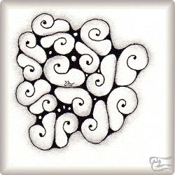 Muster Snack von Tomàs Padrós CZT, ein Muster geeignet für Zentangle® and Zentangle® inspired art, präsentiert in der Musterquelle
