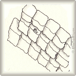 Zentangle-Pattern 'Stoned Walled' by Andrea Shuman, presented by www.musterquelle.de