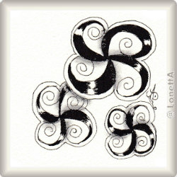 Muster SXC-rolls von Yu Ru Chen, ein Muster geeignet für Zentangle® and Zentangle® inspired art, präsentiert in der Musterquelle