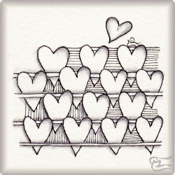 Muster Tine von Maria Vennekens CZT, ein Muster geeignet für Zentangle® and Zentangle® inspired art, präsentiert in der Musterquelle