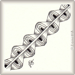 Muster Uinline von Yu Ru Chen, ein Muster geeignet für Zentangle® and Zentangle® inspired art, präsentiert in der Musterquelle