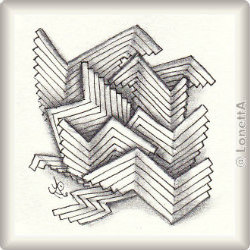 Zentangle-Pattern 'Zello' by Eni Oken CZT, presented by www.musterquelle.de