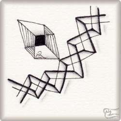 Muster Zero von Almudena Mora Rodriguez CZT, ein Muster geeignet für Zentangle® and Zentangle® inspired art, präsentiert in der Musterquelle