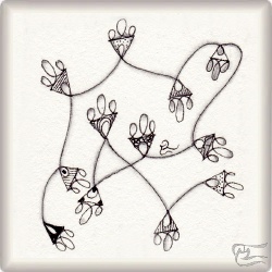 Muster ZOE von Inken Buchholz CZT, ein Muster geeignet für Zentangle® and Zentangle® inspired art, präsentiert in der Musterquelle