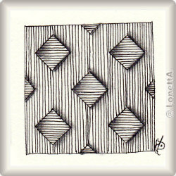 Zentangle-Pattern 'Zuan Shi' by JJ LaBarbera, presented by www.musterquelle.de