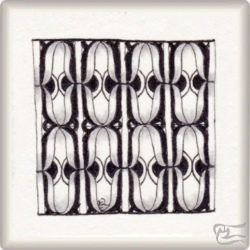 Muster Aknoli von Susanne Frey, ein Muster geeignet für Zentangle® and Zentangle® inspired art, präsentiert in der Musterquelle
