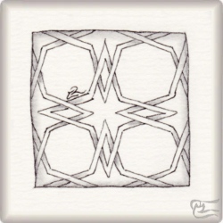 Muster Alcazar von Astrid Reichel-Schattmann, ein Muster geeignet für Zentangle® and Zentangle® inspired art, präsentiert in der Musterquelle