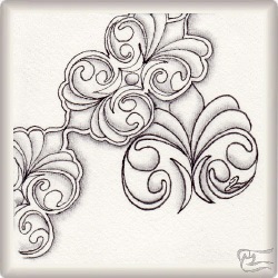 Muster Amplion von Nina Dreher-Göddertz CZT, ein Muster geeignet für Zentangle® and Zentangle® inspired art, präsentiert in der Musterquelle