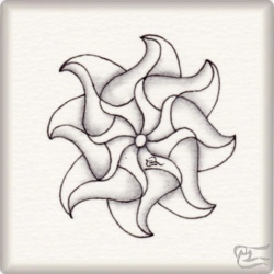 Muster Azura von Theresa Fessler, ein Muster geeignet für Zentangle® and Zentangle® inspired art, präsentiert in der Musterquelle