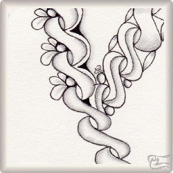 Muster Bafli von Gabriela Geyer CZT, ein Muster geeignet für Zentangle® and Zentangle® inspired art, präsentiert in der Musterquelle