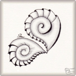 Muster Behemothaur von Pere Cobo CZT, ein Muster geeignet für Zentangle® and Zentangle® inspired art, präsentiert in der Musterquelle