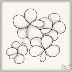 Muster Blooming von Jasmin Müller CZT, ein Muster geeignet für Zentangle® and Zentangle® inspired art, präsentiert in der Musterquelle