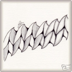 Muster Bounees von Ranjana Tochtermann CZT, ein Muster geeignet für Zentangle® and Zentangle® inspired art, präsentiert in der Musterquelle