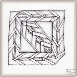 Muster Braid von Barbara Duel-Johnson CZT, ein Muster geeignet für Zentangle® and Zentangle® inspired art, präsentiert in der Musterquelle