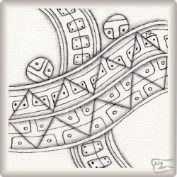 Muster Bro von Lola Nadal CZT und Mercé Fet CZT, ein Muster geeignet für Zentangle® and Zentangle® inspired art, präsentiert in der Musterquelle