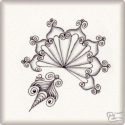 Muster BumberShute von Kathy Kult CZT, ein Muster geeignet für Zentangle® and Zentangle® inspired art, präsentiert in der Musterquelle