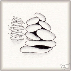 Muster Cairn von Chris Gerstner CZT, ein Muster geeignet für Zentangle® and Zentangle® inspired art, präsentiert in der Musterquelle