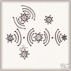 Muster Celebrate von Barbara Duel-Johnson CZT, ein Muster geeignet für Zentangle® and Zentangle® inspired art, präsentiert in der Musterquelle