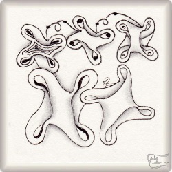 Muster Connector von Silvia Comerma Francisco CZT, ein Muster geeignet für Zentangle® and Zentangle® inspired art, präsentiert in der Musterquelle