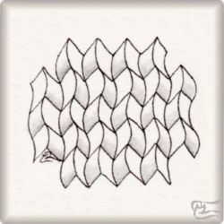 Muster Dawell von Karin Frank, ein Muster geeignet für Zentangle® and Zentangle® inspired art, präsentiert in der Musterquelle