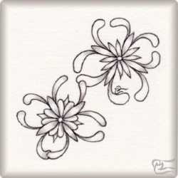 Muster Dazen von Maria Victoria Taeno Cuevas CZT, ein Muster geeignet für Zentangle® and Zentangle® inspired art, präsentiert in der Musterquelle