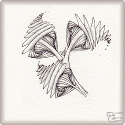 Muster Doxty von Anouck Roussarie CZT, ein Muster geeignet für Zentangle® and Zentangle® inspired art, präsentiert in der Musterquelle