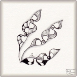 Muster Dua von Mª Victoria Taeño Cuevas CZT, ein Muster geeignet für Zentangle® and Zentangle® inspired art, präsentiert in der Musterquelle