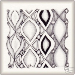 Muster Elliott von Jennifer Hohensteiner CZT, ein Muster geeignet für Zentangle® and Zentangle® inspired art, präsentiert in der Musterquelle