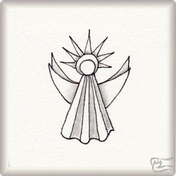 Muster Engelchen von Margarete Gilge, ein Muster geeignet für Zentangle® and Zentangle® inspired art, präsentiert in der Musterquelle