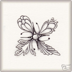 Muster Enndear von Debbie New CZT, ein Muster geeignet für Zentangle® and Zentangle® inspired art, präsentiert in der Musterquelle