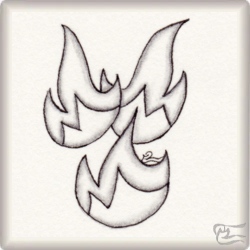 Muster Feu Follet von Melanie Marty CZT, ein Muster geeignet für Zentangle® and Zentangle® inspired art, präsentiert in der Musterquelle