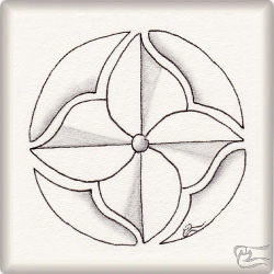 Muster Firhelix von Ludivine Schott CZT, ein Muster geeignet für Zentangle® and Zentangle® inspired art, präsentiert in der Musterquelle