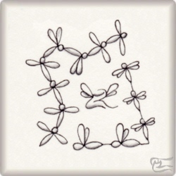 Muster FlyFly von Birgit Heinze CZT, ein Muster geeignet für Zentangle® and Zentangle® inspired art, präsentiert in der Musterquelle