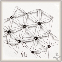Muster Foliatry von Tomàs Padrós CZT, ein Muster geeignet für Zentangle® and Zentangle® inspired art, präsentiert in der Musterquelle