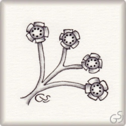 Muster Fouryou von Nadine Roller CZT, ein Muster geeignet für Zentangle® and Zentangle® inspired art, präsentiert in der Musterquelle