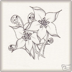 Muster Ganloo von Maria José Torrado CZT, ein Muster geeignet für Zentangle® and Zentangle® inspired art, präsentiert in der Musterquelle