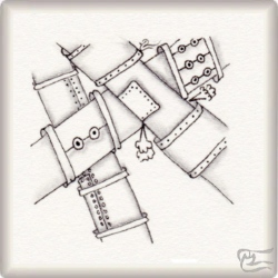 Muster Gicke von Maria José Torrado CZT, ein Muster geeignet für Zentangle® and Zentangle® inspired art, präsentiert in der Musterquelle