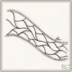 Muster Gilbert von  Anica Gabrovec CZT, ein Muster geeignet für Zentangle® and Zentangle® inspired art, präsentiert in der Musterquelle