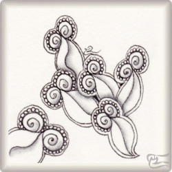 Muster Guayoyo von Carla Bertola, ein Muster geeignet für Zentangle® and Zentangle® inspired art, präsentiert in der Musterquelle