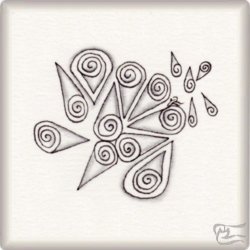 Muster Harmonia von Maria Victoria Taeno Cuevas CZT, ein Muster geeignet für Zentangle® and Zentangle® inspired art, präsentiert in der Musterquelle