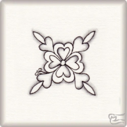 Muster Heart Layers von Barbara Duel-Johnson CZT, ein Muster geeignet für Zentangle® and Zentangle® inspired art, präsentiert in der Musterquelle
