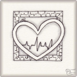 Muster Heart Rhythm von Barbara Duel-Johnson CZT, ein Muster geeignet für Zentangle® and Zentangle® inspired art, präsentiert in der Musterquelle
