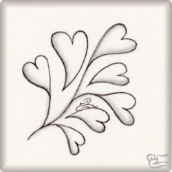 Muster Heart Spray von Barbara Duel-Johnson CZT, ein Muster geeignet für Zentangle® and Zentangle® inspired art, präsentiert in der Musterquelle